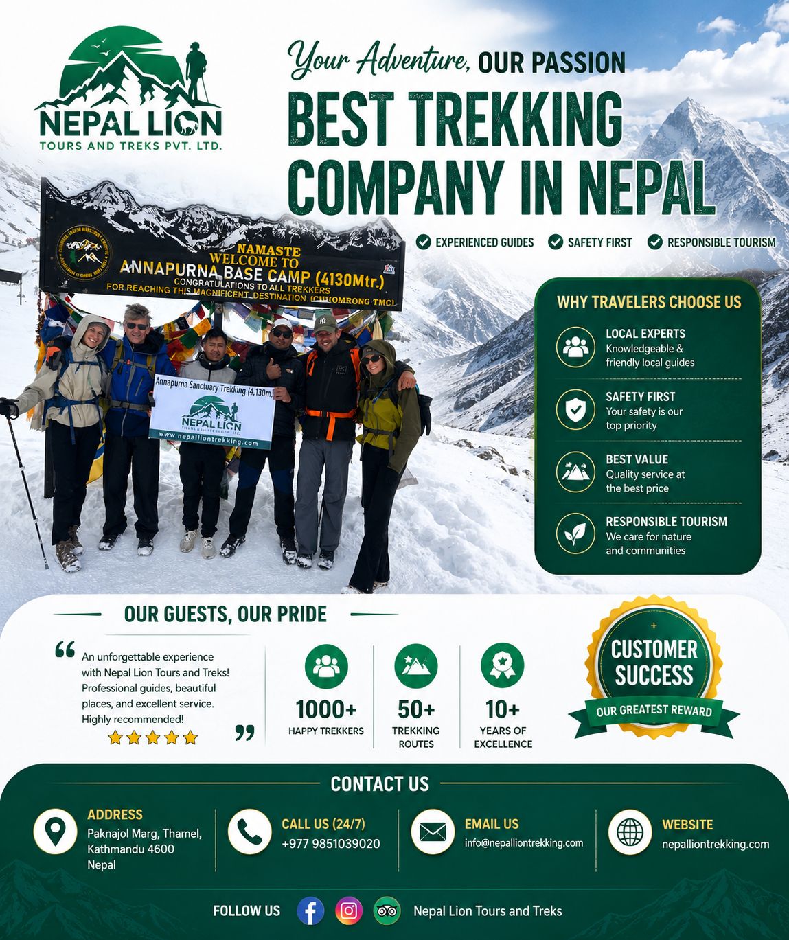 How to choose a Best Trekking Company via Online Booking in Nepal?